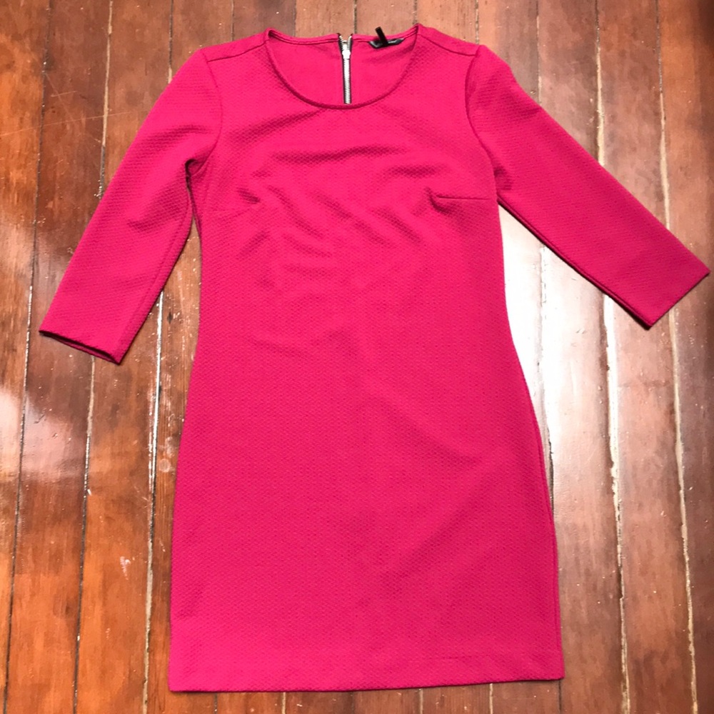 Pink textured dress